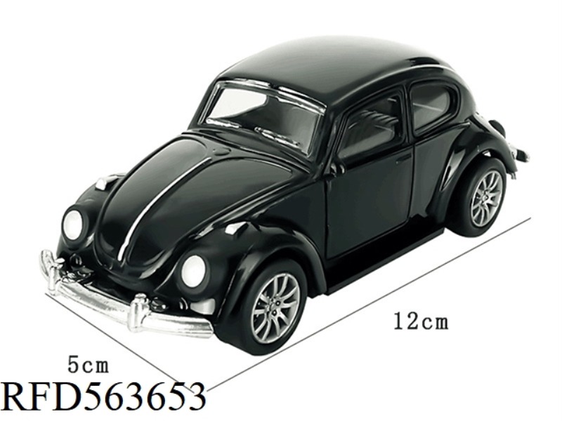 PLASTIC VINTAGE CAR BLACK - BUBBLE PACKAGING