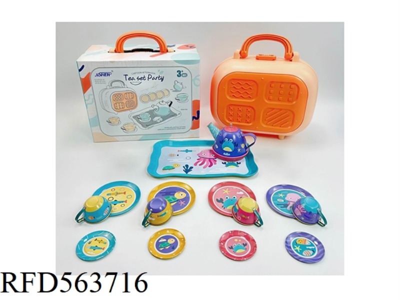 OCEAN TEA SET STORAGE BOX PINK
