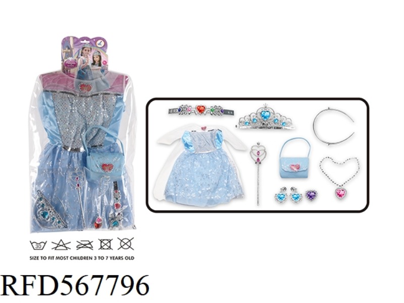 BLUE PRINCESS DRESS