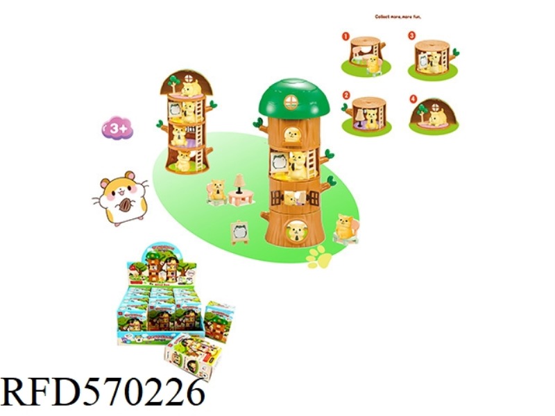 PET TREE HOUSE HOME COLLECTION JENGA 4 12PCS
