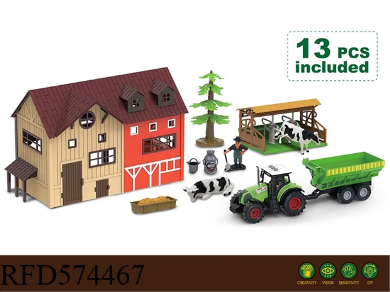 FARM ANIMAL SCENE 13PCS SET