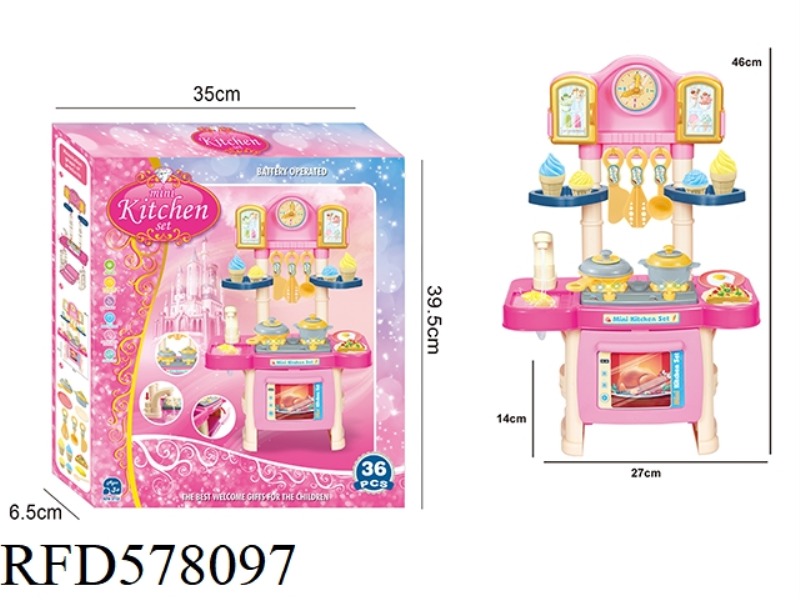 PRINCESS CLOCK TABLEWARE TABLE (FAUCET WATER WITH LIGHT AND MUSIC)