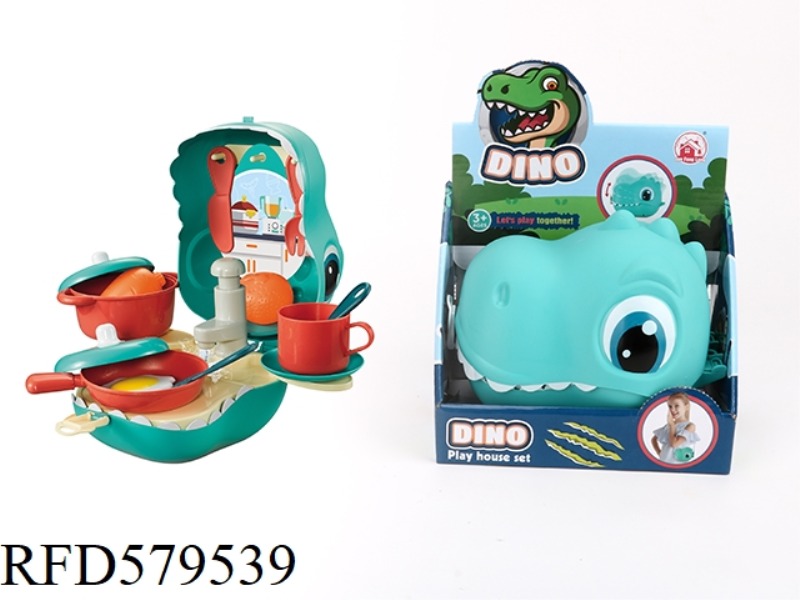 NEW KITCHEN STORAGE DINOSAUR HEAD BACKPACK (LIGHT GREEN) 24PCS