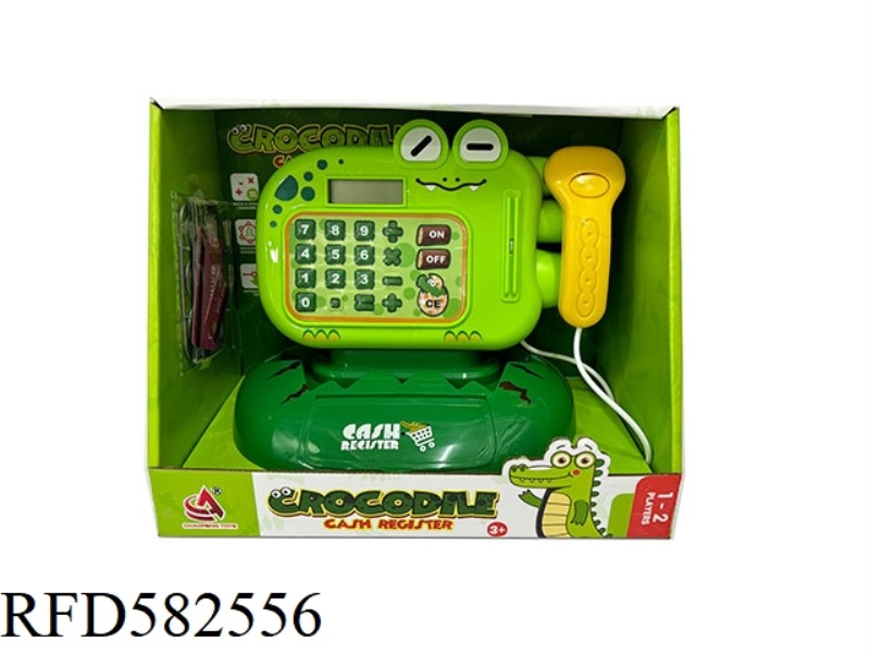 CROCODILE CARTOON TOUCH SCREEN LCD CALCULATION CASH REGISTER (LCD CALCULATION + SWIPE CARD + SCAN FU