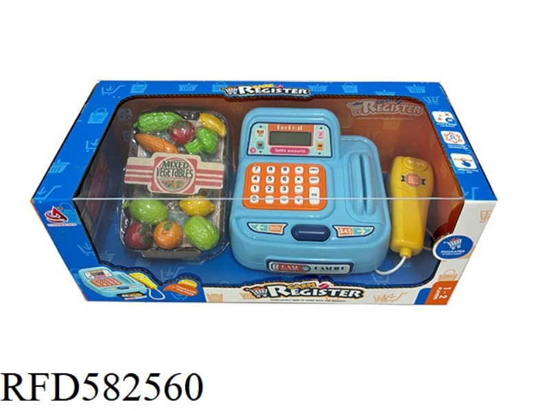 CASH REGISTER (LCD CALCULATION + SWIPE CARD + SCANNING FUNCTION)+ FRUIT SET BOY