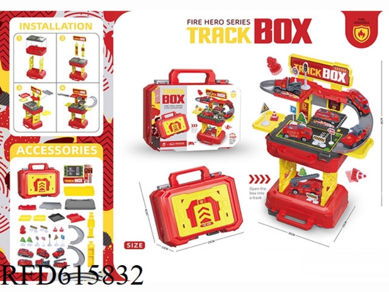2-IN-1 TRACK PARKING FIRE HANDBAG (WITH 4 CARS)
