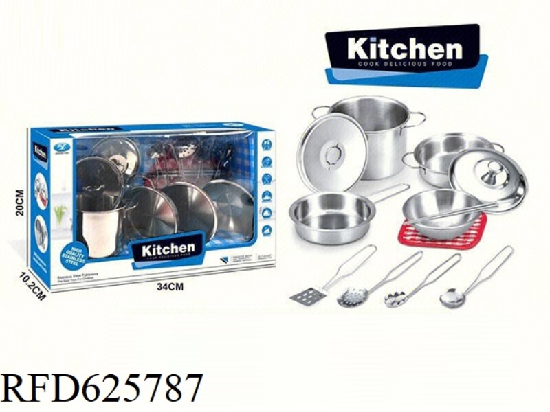 STAINLESS STEEL TABLEWARE FOR PLAYING HOUSE