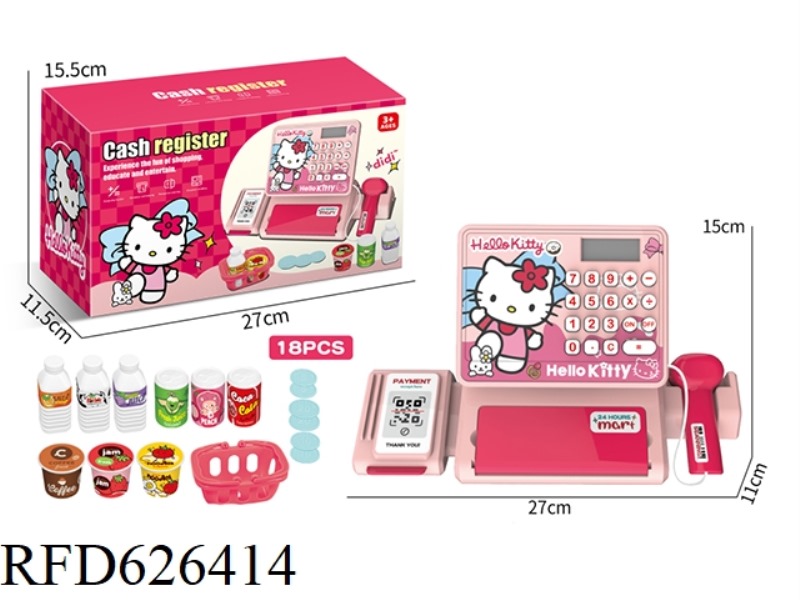 HELLO KITTY ACTS AS A CASH REGISTER/COMPUTER