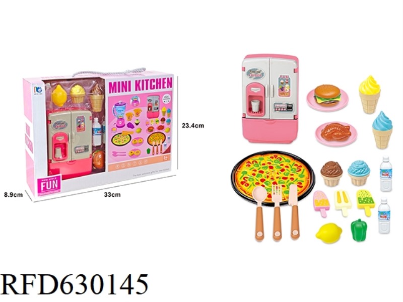 REFRIGERATOR+PIZZA PLAY HOUSE 2 IN 1