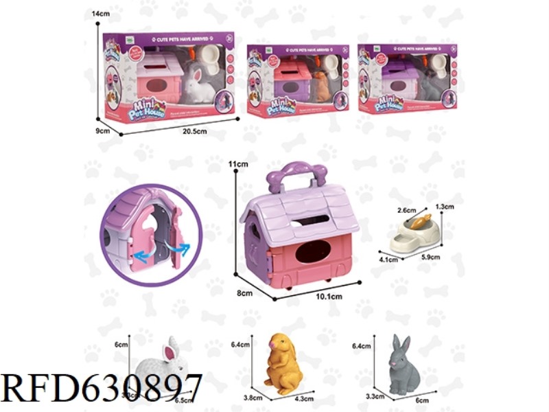 SOFT RUBBER RABBIT PET HOUSE