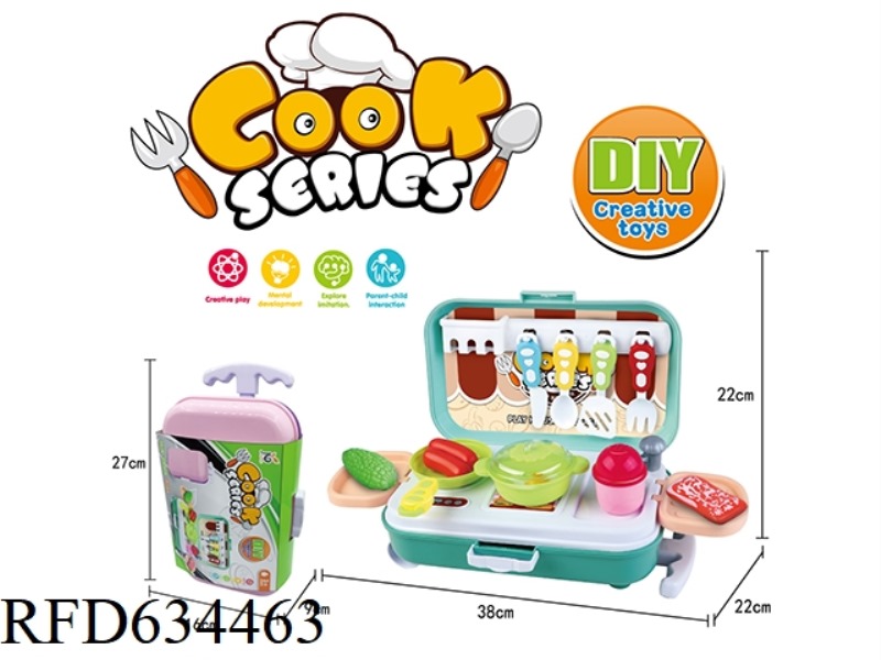 TROLLEY BOX CUTLERY TABLE TWO-IN-ONE