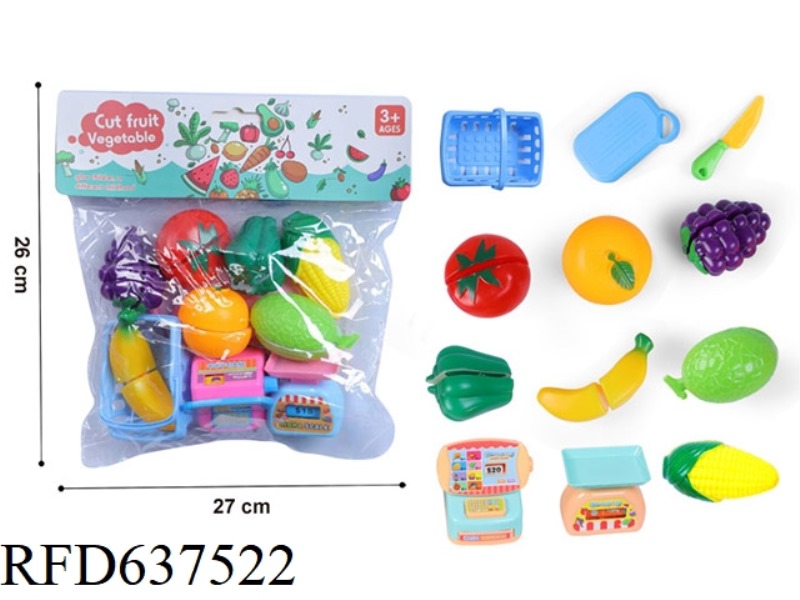 FRUIT AND VEGETABLE CASH REGISTER MIX AND MATCH 12-PIECE SET