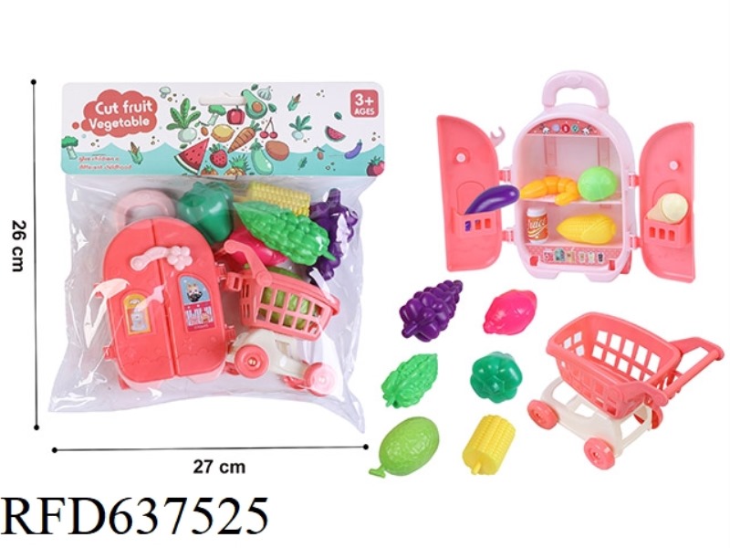 REFRIGERATOR AND SHOPPING CART SET
