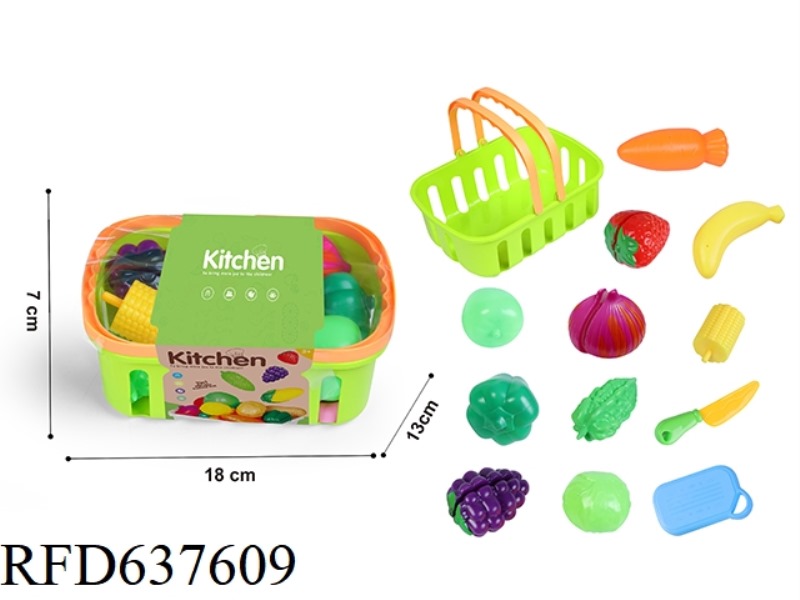 PLAY HOME FRUIT AND VEGETABLE STORAGE BASKET 13 SETS