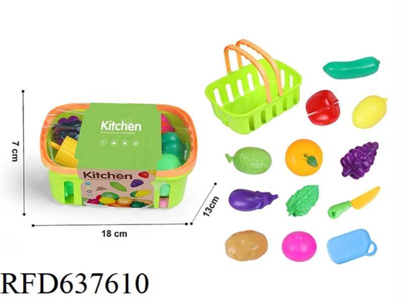 PLAY HOME FRUIT AND VEGETABLE STORAGE BASKET 13 SETS