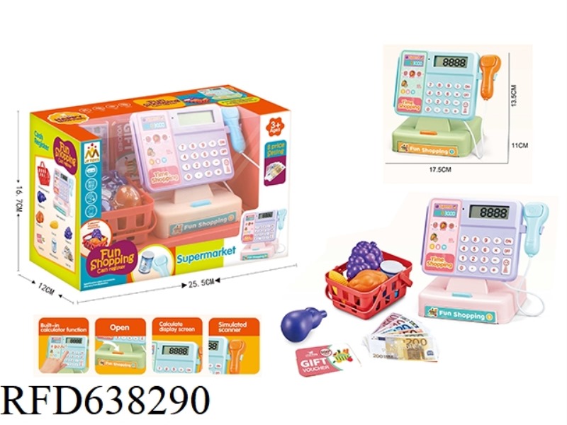 SIMULATED CASH REGISTER FOOD SET