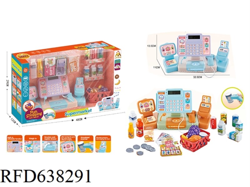 SIMULATED CASH REGISTER FOOD SET