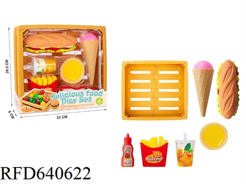 HAMBURGER FAST FOOD STORAGE BASKET