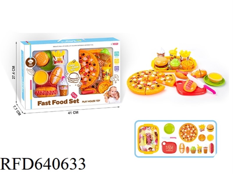 HAMBURGER CECHELLE PIZZA FAST FOOD COMBO 20-PIECE SET