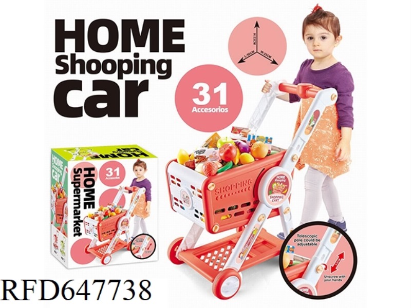 SHOPPING CART RED +30 FOOD