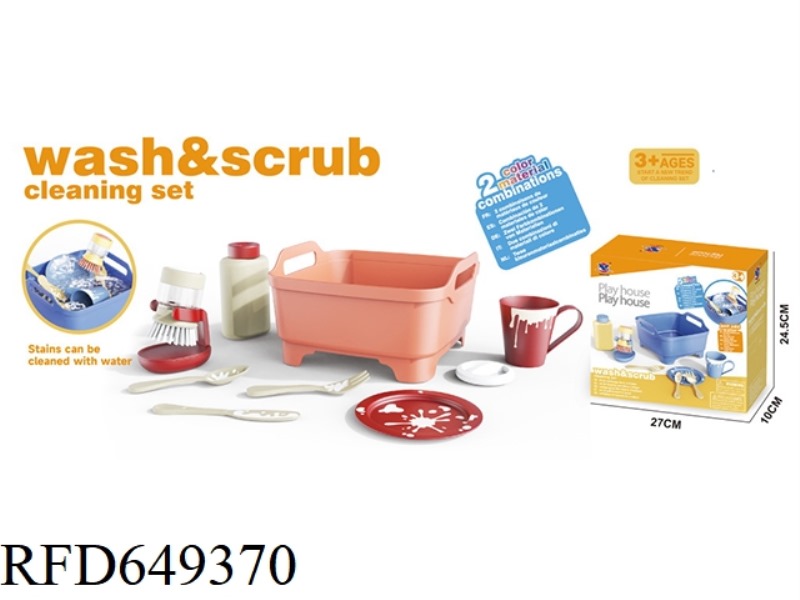 CLEAN THE DISH-WASHING BASIN SET.