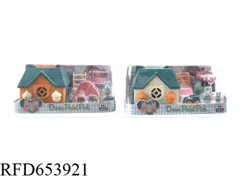 SMALL VILLA AND SMALL PARK PLAY HOUSE.