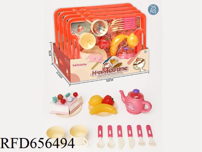 DELICIOUS AFTERNOON TEA FRUIT PLATE (ORANGE) 4PCS