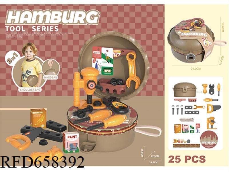 PLAY HOUSE ROUND HAMBURGER TOOL HANDBAG