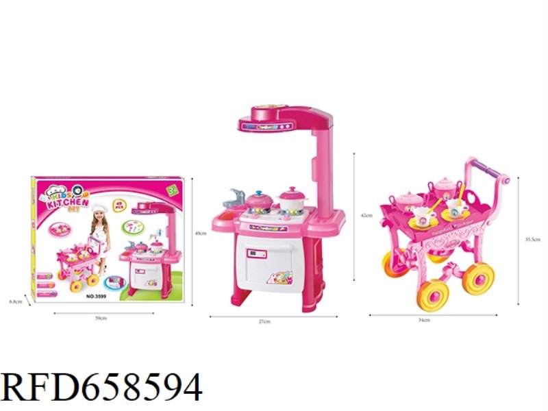 DINING CAR + TABLEWARE TABLE PLAY HOUSE (LIGHTING AND MUSIC)