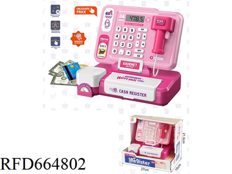 SIMULATED LIQUID CRYSTAL DISPLAY CASH REGISTER