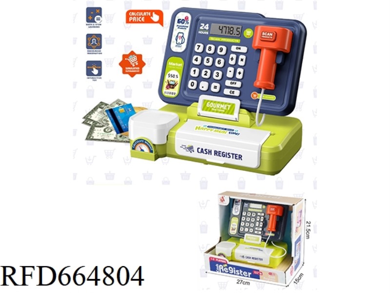 SIMULATED LIQUID CRYSTAL DISPLAY CASH REGISTER