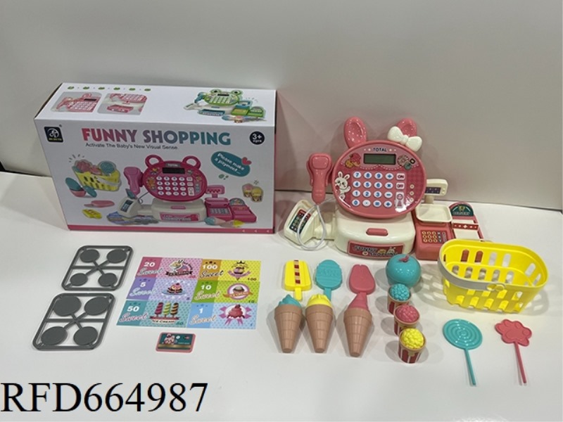 RABBIT CASH REGISTER+ICE CREAM ACCESSORIES