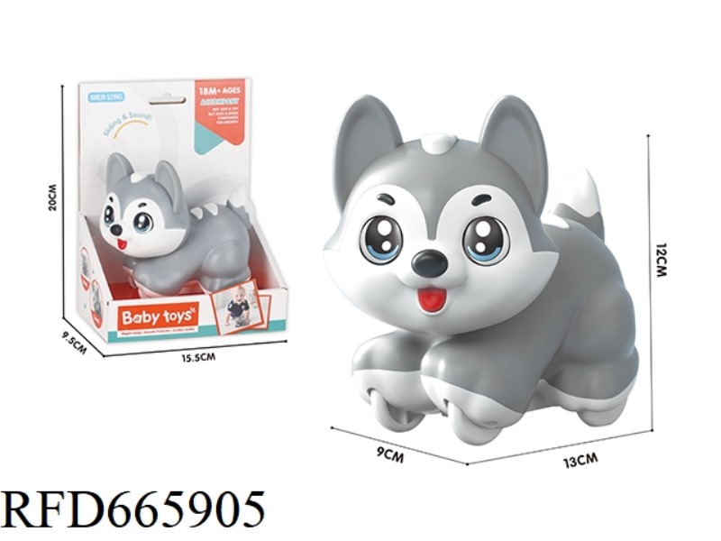 BABY TOY, LIGHT AND MUSIC DOG, HUSKY