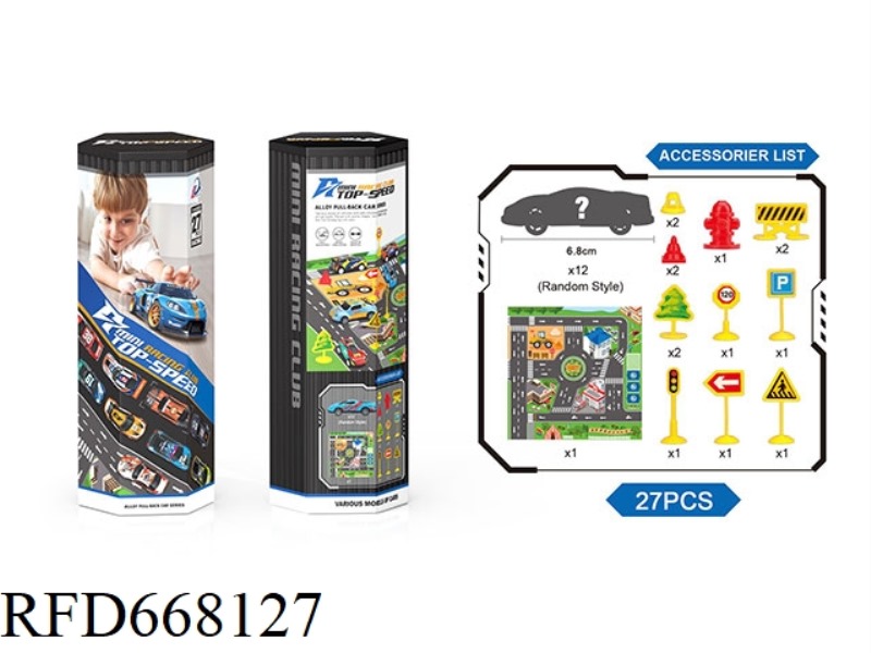 WARRIOR IRON SHEET RACING SCENE SET (27PCS)