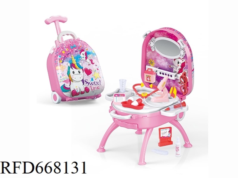 UNICORN 4-IN-1 HANDHELD PULLROD ALLOY BACKPACK SET FOR GIRLS AND DOCTORS