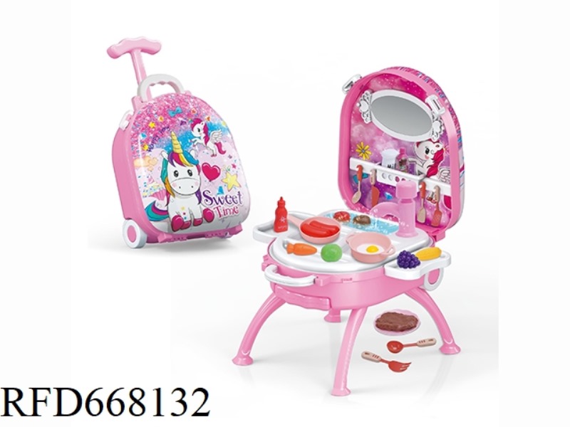 UNICORN 4-IN-1 HANDHELD PULLROD ALLOY BACKPACK SET TABLEWARE