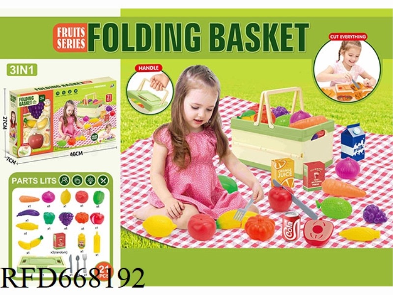 FRUIT AND VEGETABLE PICNIC BASKET PLAYING HOUSE