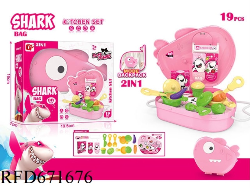 CARTOON SHARK KITCHEN SET BACKPACK