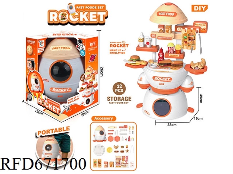 FAST FOOD ROCKET HOUSE SET