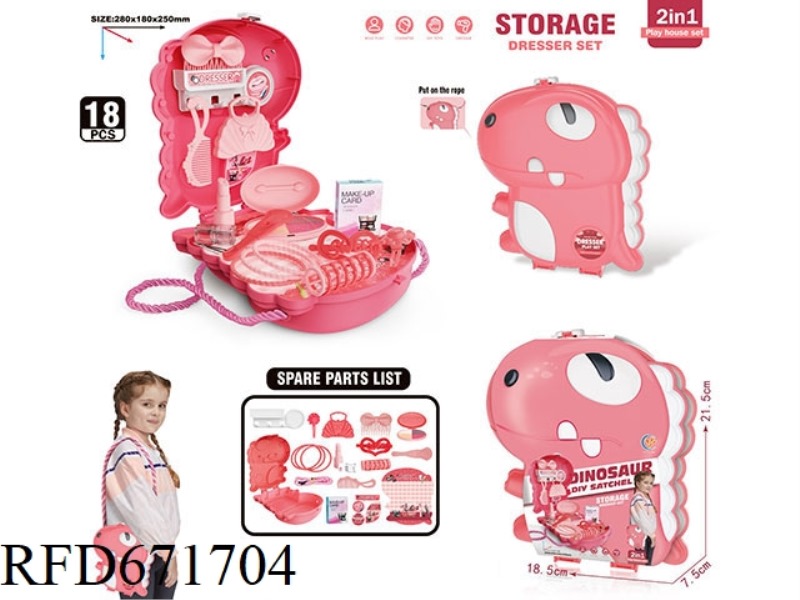 DINOSAUR DRESSING TABLE, PLAYING HOUSE, BACKPACK