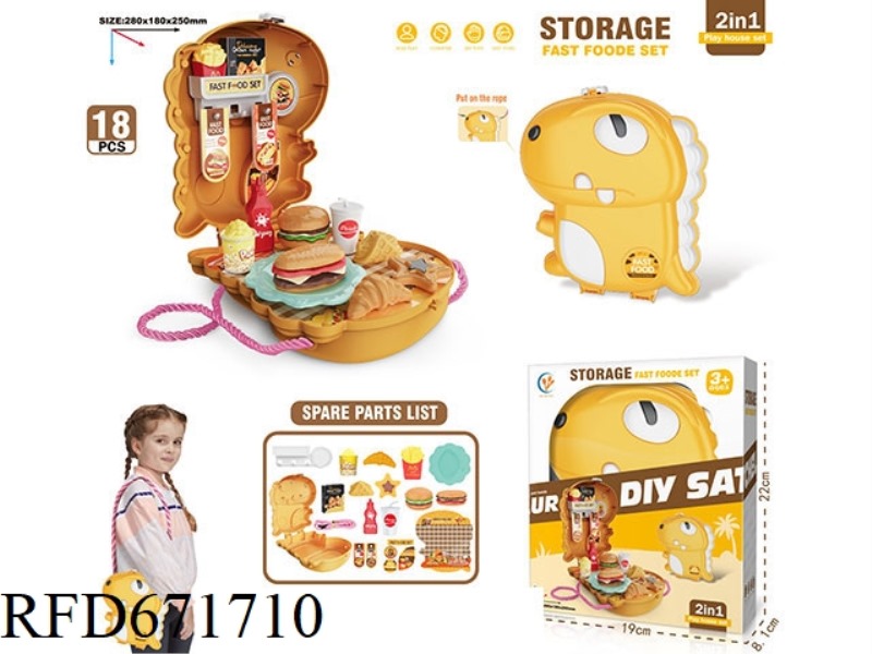 DINOSAUR BURGER FAMILY BACKPACK