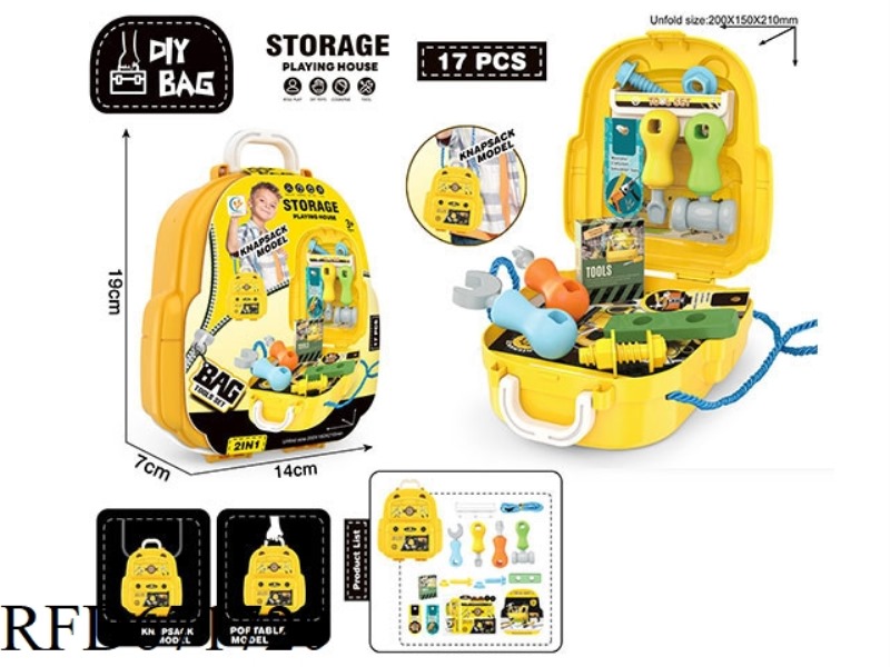 SMALL BACKPACK TOOL PLAY HOUSE SET