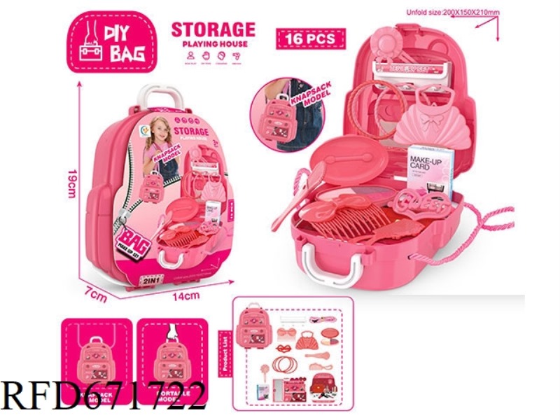 SMALL BACKPACK COSMETIC HOME SET