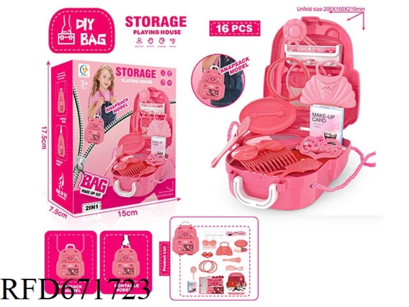 SMALL BACKPACK COSMETIC HOME SET