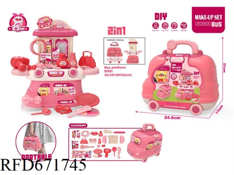 CHILDREN'S HOME MAKEUP SET BUS