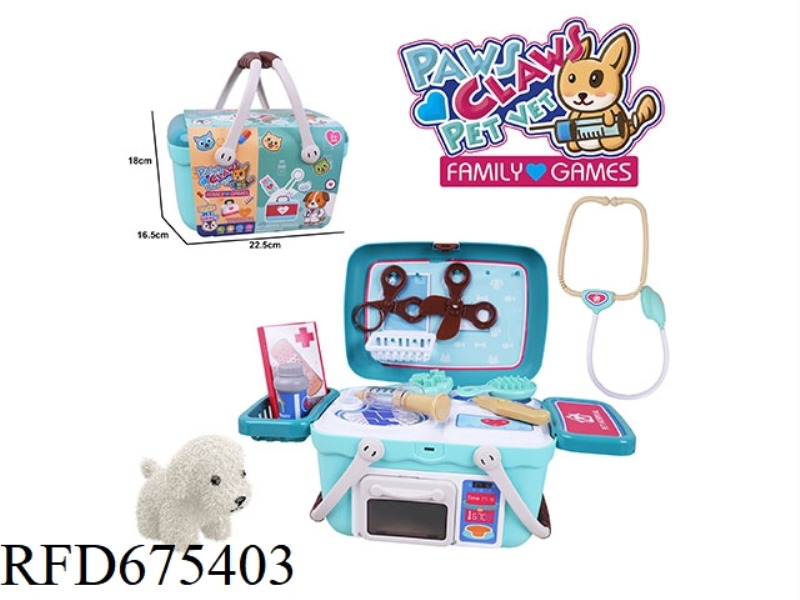 PLAY HOUSE PLUSH PET MEDICAL DEVICE HAND BASKET TOY