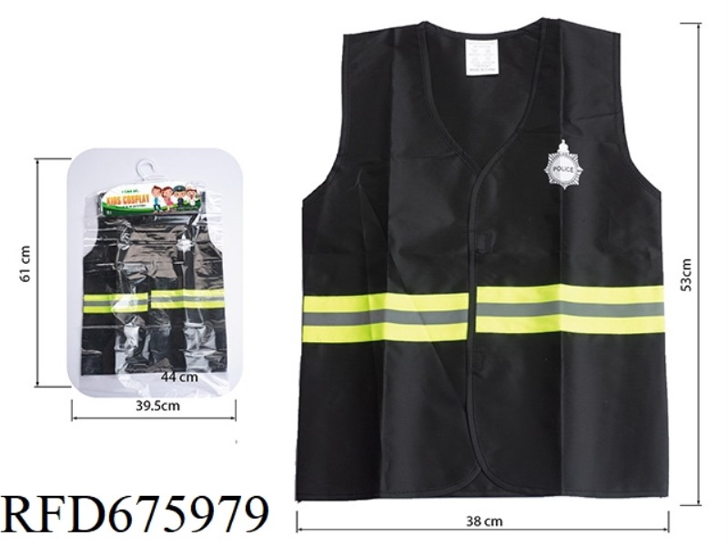 ROLE-PLAYING CHILD POLICE REFLECTIVE VEST