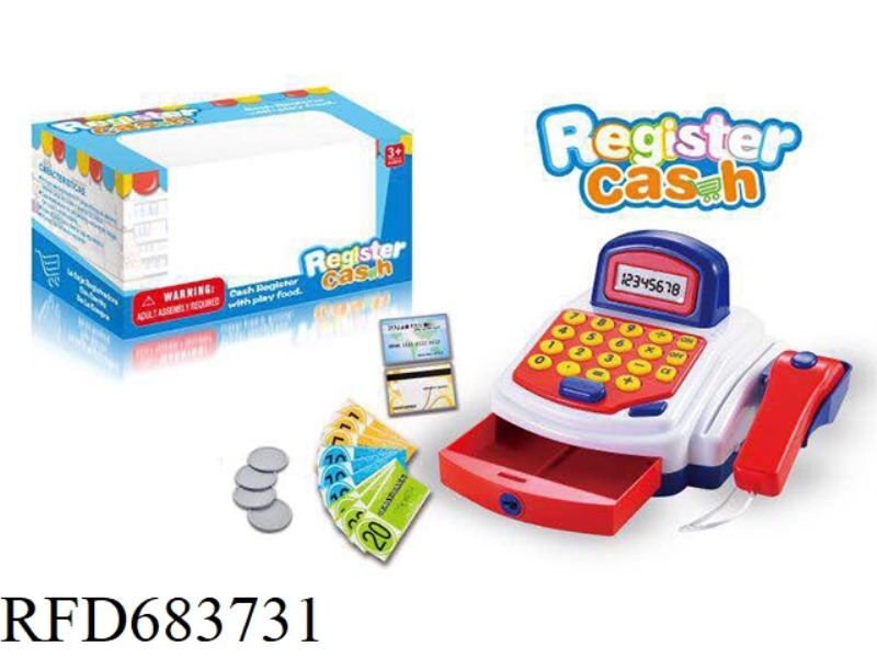 LIGHT, SIMULATED SOUND CALCULATION CASH REGISTER
