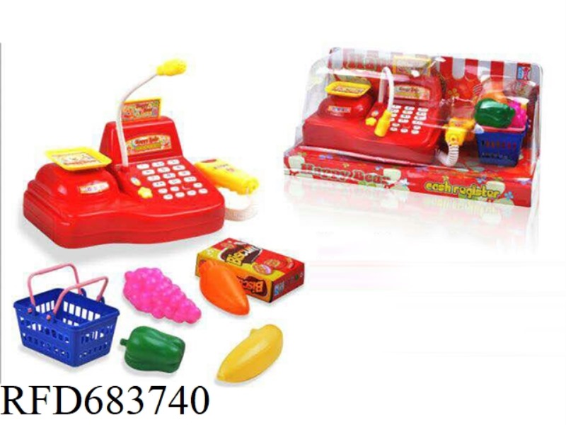 LIGHT AND MUSIC CASHIER (WITH BASKET AND FRUIT)