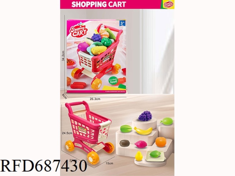 DISASSEMBLE AND ASSEMBLE SHOPPING CART+FRUITS